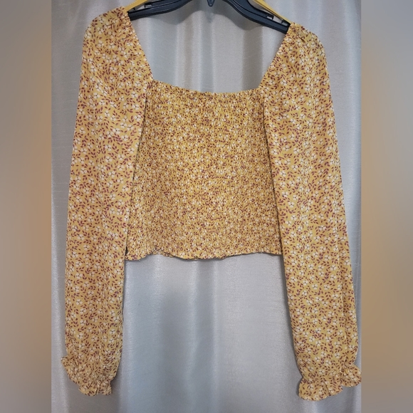 Kingston Gray Smocked blouse - Picture 2 of 7